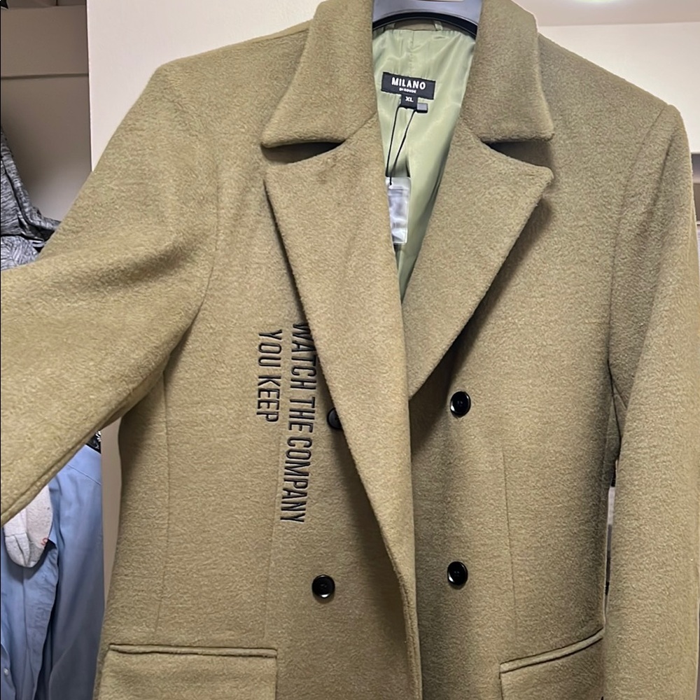 Milano Olive Trench Coat